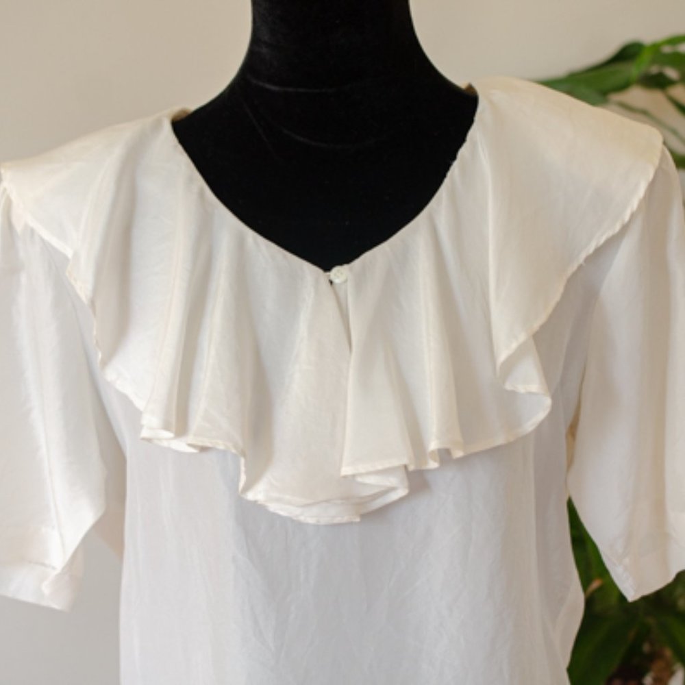 Notations White Ruffle Blouse - image 2